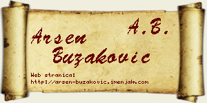 Arsen Buzaković vizit kartica
